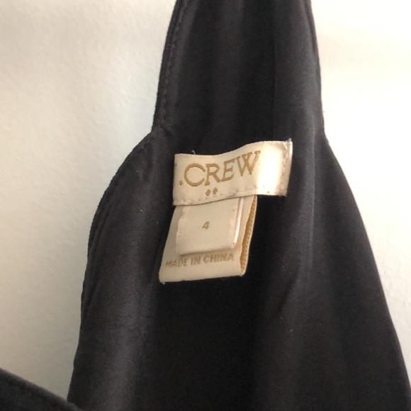 Black J. Crew Factory Scalloped Shell Top Size 4 - Picture 2 of 3